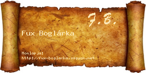 Fux Boglárka névjegykártya